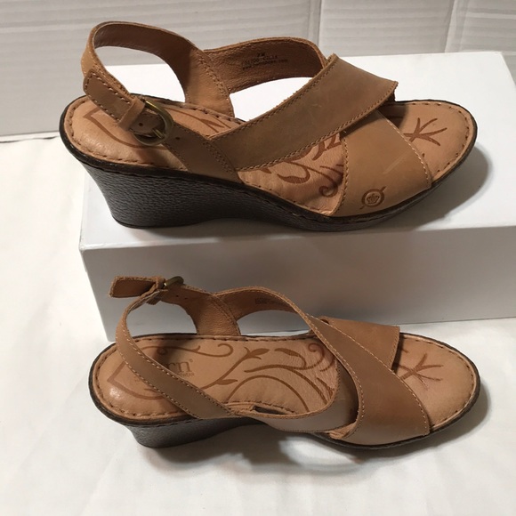 Born Shoes - Born leather wedge sandals